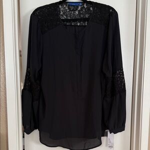 Apt. 9 Elegant Black Lace Blouse
